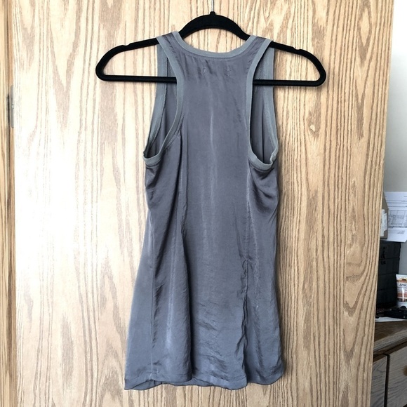𝅺⭐️2 FOR $20⭐️ William Rast grey satin racer back blouse - Picture 6 of 9